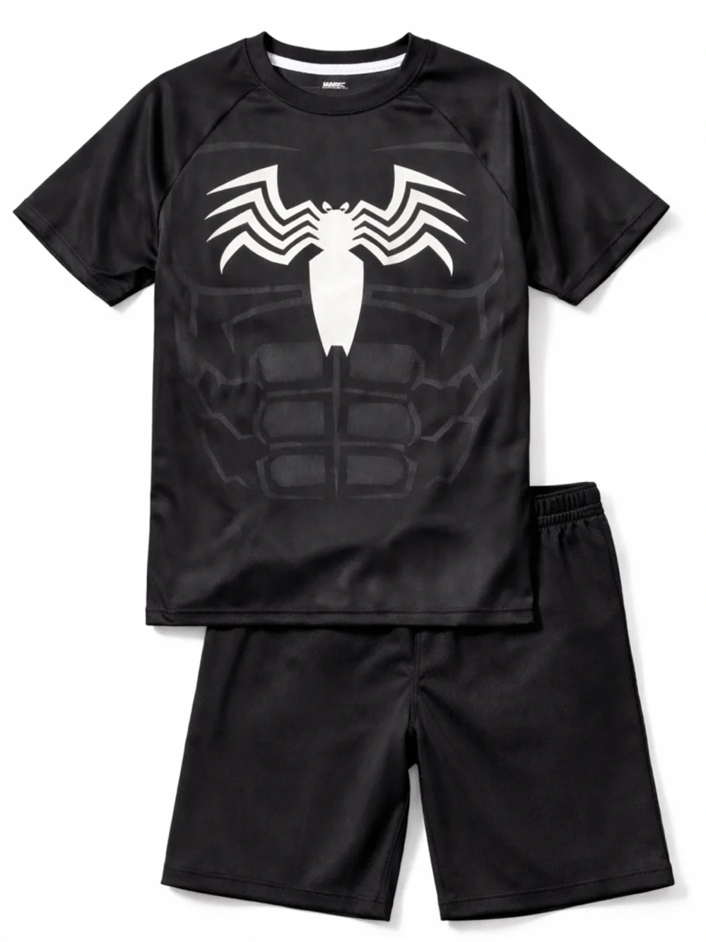 Marvel Spider-Man Venom Boys Size 16 Graphic Tee & Shorts Set Black Athletic